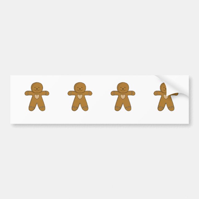 Autocollant De Voiture GingerBread Man Christmas Cookie (Devant)