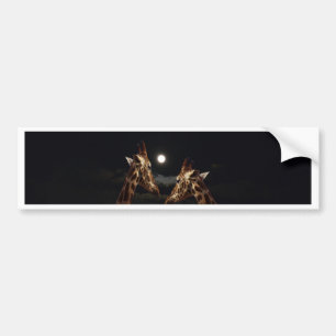 Autocollant De Voiture Giraffe Love In the Moonlight