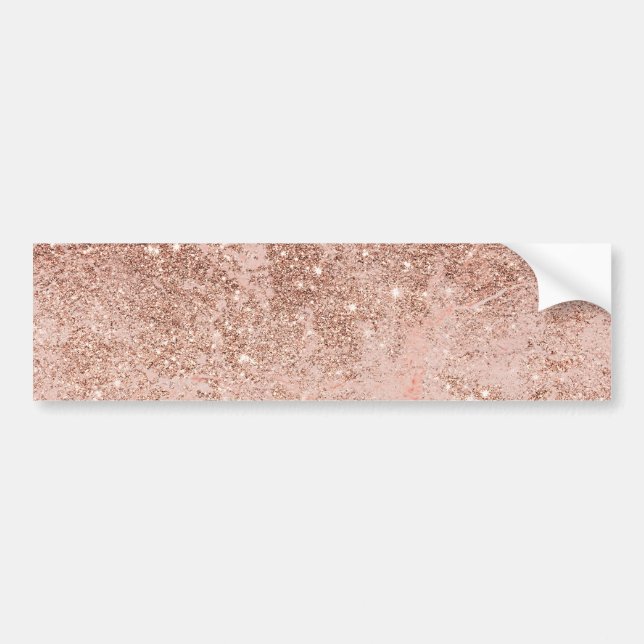 Autocollant De Voiture Girly rougissent le marbre rose de parties (Devant)