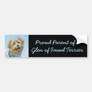 Autocollant De Voiture Glen of Imaal Terrier Peinture - Art original Chie