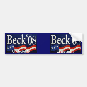 Autocollant De Voiture Glenn Beck 08 - inéligible