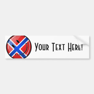 Autocollant De Voiture Glossy Round Smiling Norwegian Flag