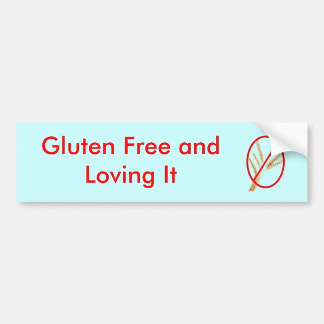 Autocollant De Voiture gluten-libre-blé, gluten libre et l'aimant (Devant)