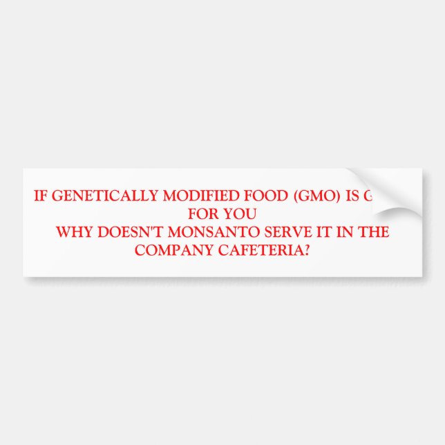 AUTOCOLLANT DE VOITURE GMO (Devant)