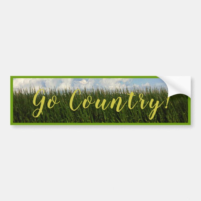 Autocollant De Voiture Go Country - Country Corn Field (Devant)