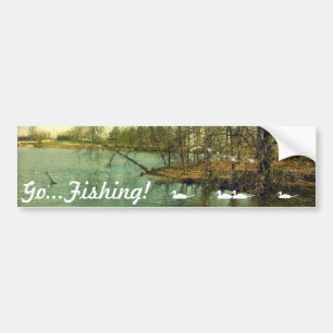 Autocollant De Voiture Go Fishing