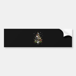 Autocollant De Voiture Goat Christmas Tree Snow Goat Xmas