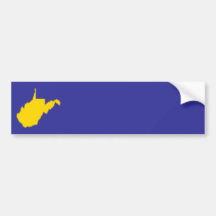Autocollant De Voiture Gold et Blue West Virginia