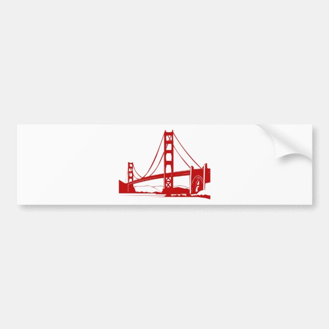 Autocollant De Voiture Golden gate bridge - San Francisco, CA (Devant)
