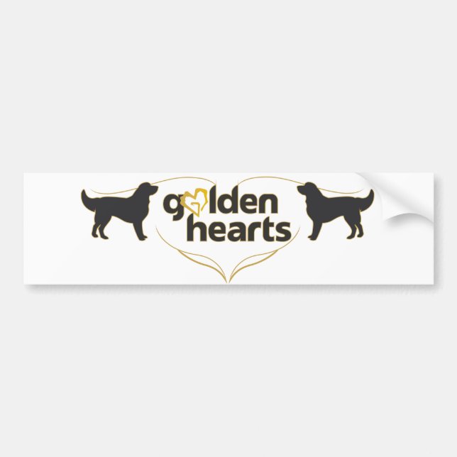 Autocollant De Voiture Golden Hearts (Devant)