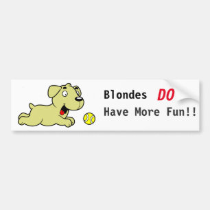 Autocollant De Voiture Golden retriever - les blondes ont plus