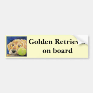 Autocollant De Voiture Golden retriever mignon et drôle