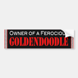 Autocollant De Voiture Goldendoodle féroce