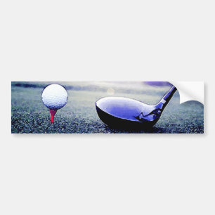 Autocollant De Voiture Golf Ball & Bat