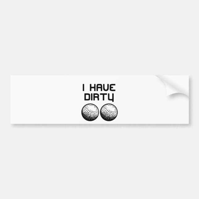 Autocollant De Voiture Golf - j'ai les boules sales (Devant)