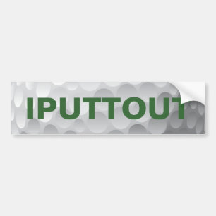 Autocollant De Voiture Golf jouant au golf mettant l'autocollant de