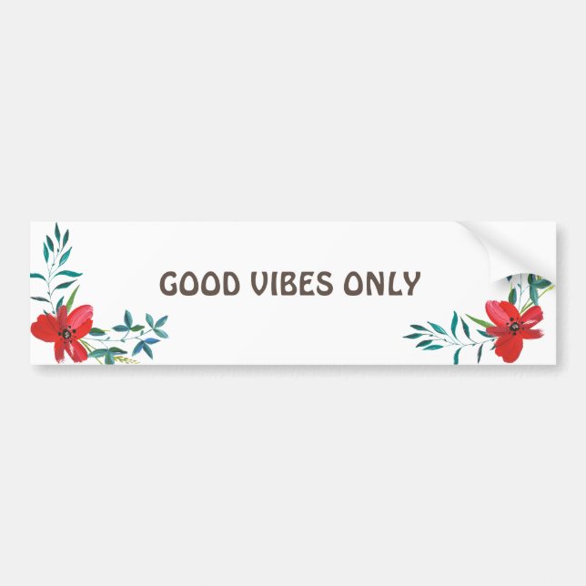 AUTOCOLLANT DE VOITURE GOOD VIBES SEULEMENT (Devant)