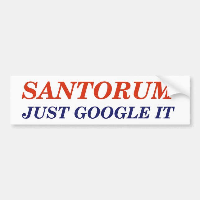 Autocollant De Voiture Google Santorum (Devant)