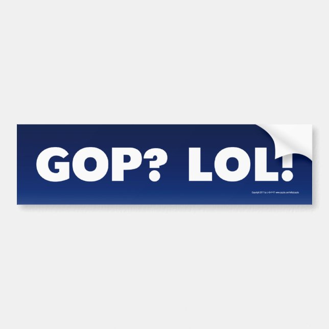 AUTOCOLLANT DE VOITURE GOP LOL (Devant)