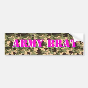 AUTOCOLLANT DE VOITURE GOSSE D'ARMÉE SUR LA COPIE DE CAMO