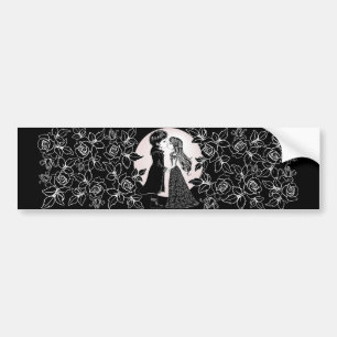 Autocollant De Voiture Gothique Emo Enfants Kiss Valentine's Day