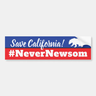 Autocollant De Voiture Gouverneur de California Election Never Newsom