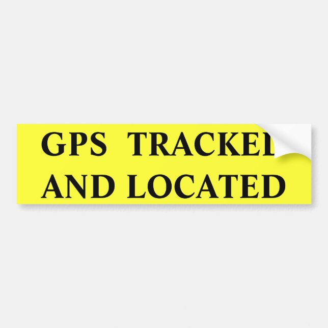 AUTOCOLLANT DE VOITURE GPS A DÉPISTÉ SITUÉ (Devant)