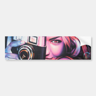 Autocollant De Voiture Graffiti Girl Photographe