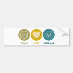 Autocollant De Voiture Grammaire d'amour de paix
