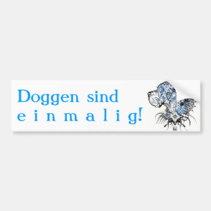 Autocollant De Voiture Grand Danois Style Tatouage