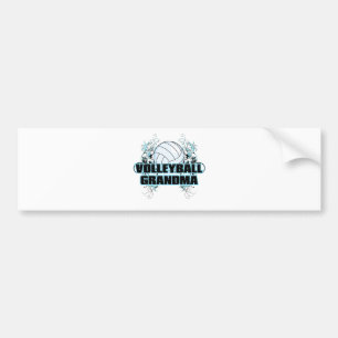 Autocollant De Voiture Grand-maman de volleyball (croix) .png