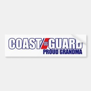 Autocollant De Voiture Grand-maman fière de la garde côtière