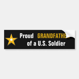 Autocollant De Voiture Grand-père fier d'un soldat des USA