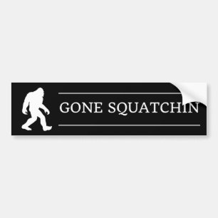 Autocollant De Voiture Grand Squatchin allé par pied drôle Sasquatch