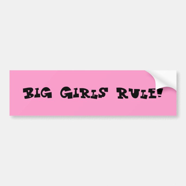 Autocollant De Voiture Grande règle de filles ! (Devant)