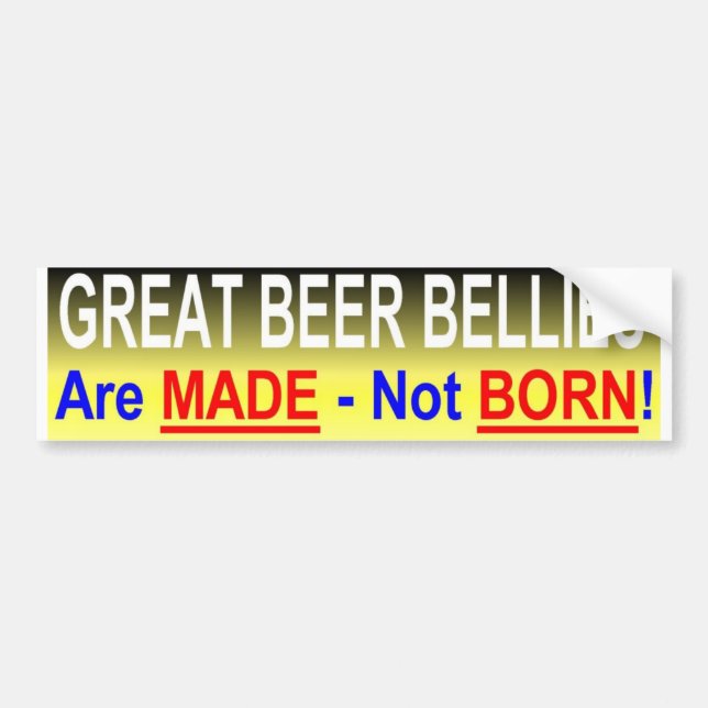 AUTOCOLLANT DE VOITURE GRANDS VENTRES DE BIÈRE (Devant)