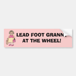 Autocollant De Voiture GRANNY À LA ROUE ! Auto-collants pour voiture