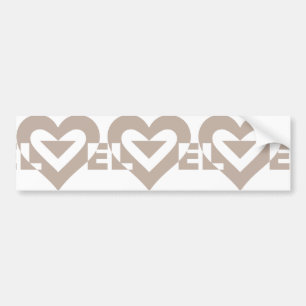 Autocollant De Voiture Graphique d'amour cool, gris