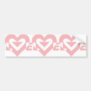 Autocollant De Voiture Graphique d'amour cool, rose