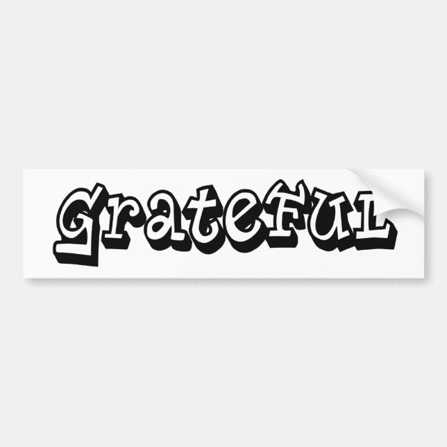 Autocollant De Voiture Grateful Dire Graffiti Style typographie (Devant)