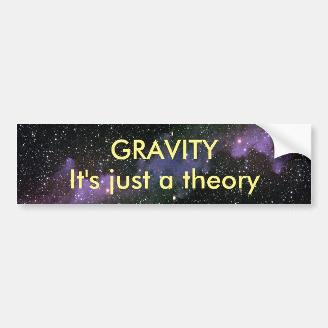 Autocollant De Voiture Gravité sa juste une théorie (Devant)