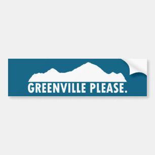 Autocollant De Voiture Greenville Caroline du Sud S'il vous plaît