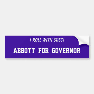 Autocollant De Voiture Greg Abbott pour le gouverneur du Texas