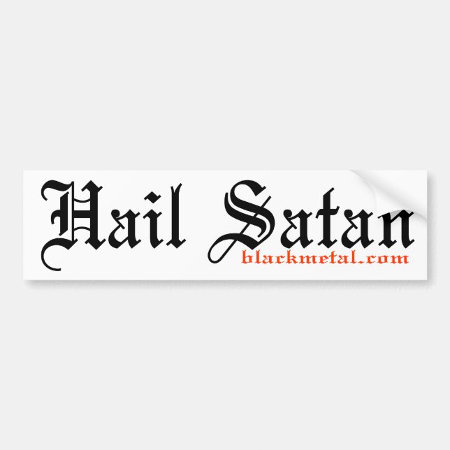 Autocollant De Voiture Grêle Satan Bumpersticker (Devant)