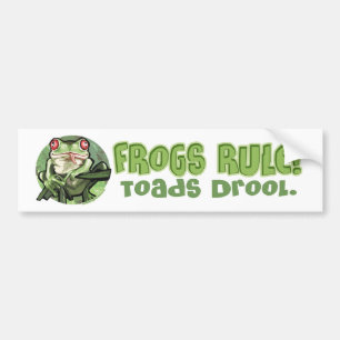 Autocollant De Voiture Grenouilles règle, bave Bumpersticker de crapauds
