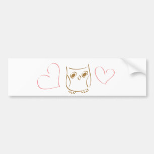 Autocollant De Voiture Griffonnage de hibou