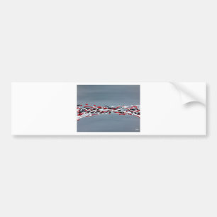 Autocollant De Voiture Gris art abstrait rouge et noir