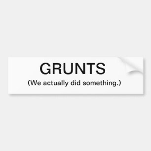 Autocollant De Voiture Grognements (nous avons fait réellement quelque