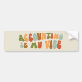 Autocollant De Voiture Groovy 1970s Accounting Is My Vibe, Accountant