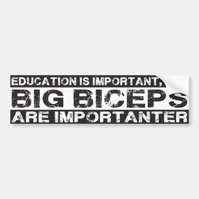 Autocollant De Voiture Gros Biceps sont importants - Drôle Sticker pare-c (Devant)